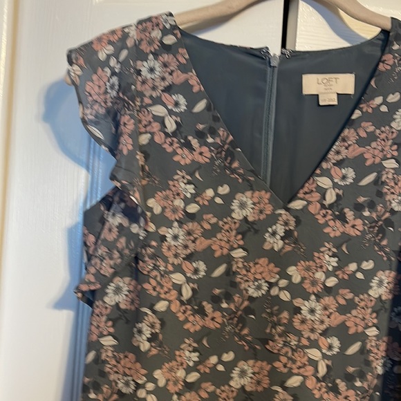 NWOT LOFT cap sleeve floral dress size XXSP - Picture 4 of 9